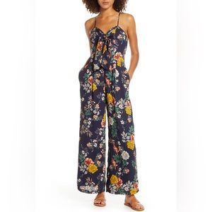Chelsea 28 Darling Navy Floral Jumpsuit